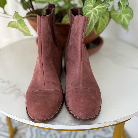 Tom’s 8 Suede Esme Burnt Henna Ankle Boots Booties - Picture 2 of 6